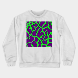 Giraffe Print Wine Lime Crewneck Sweatshirt